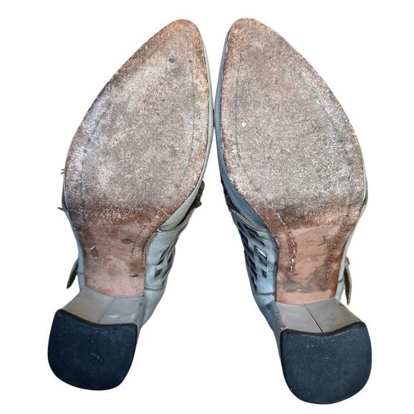 Freebird by Steven Julia Leather Heel Boot Bootie Size 8 in Ice - Picture 8 of 8